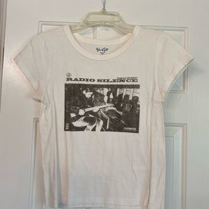 Brandy Melville John galt White Graphic Tee